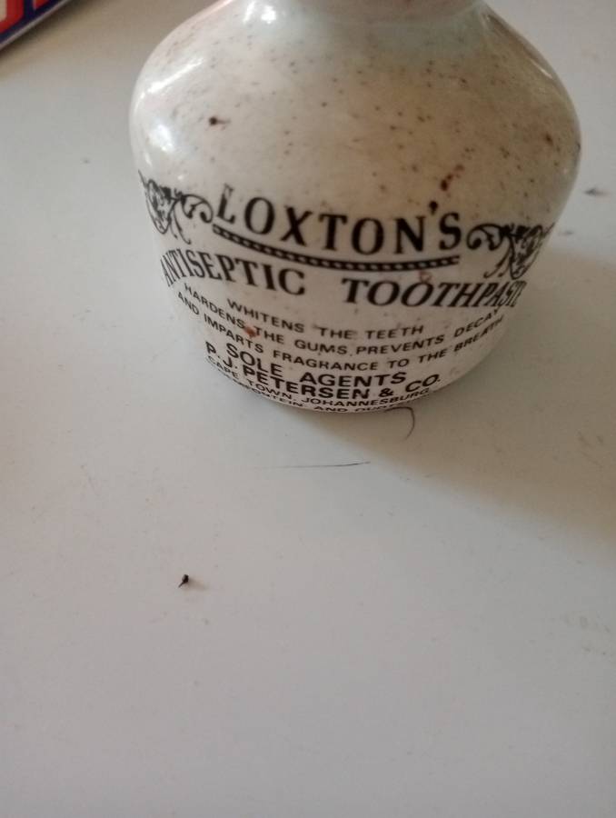 ANTIQUE LOXTON ANTISEPTIC TOOTHPASTE HOLDER