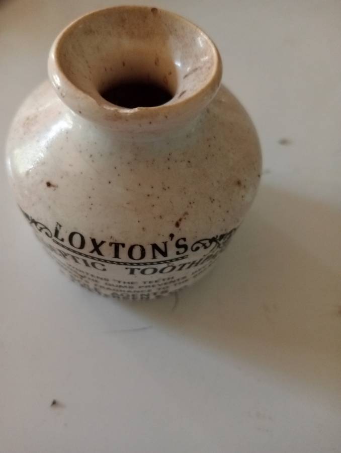 ANTIQUE LOXTON ANTISEPTIC TOOTHPASTE HOLDER