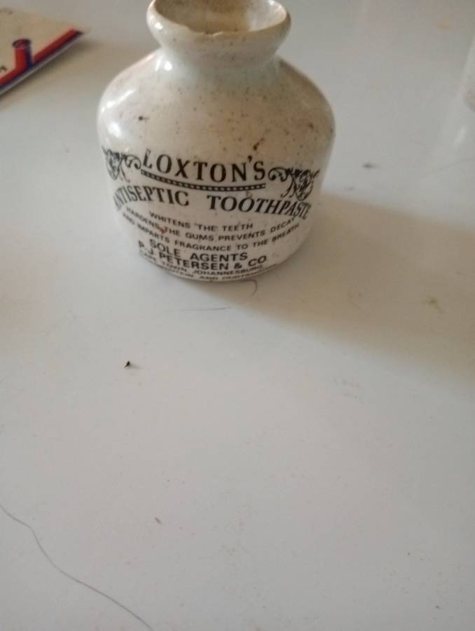 ANTIQUE LOXTON ANTISEPTIC TOOTHPASTE HOLDER