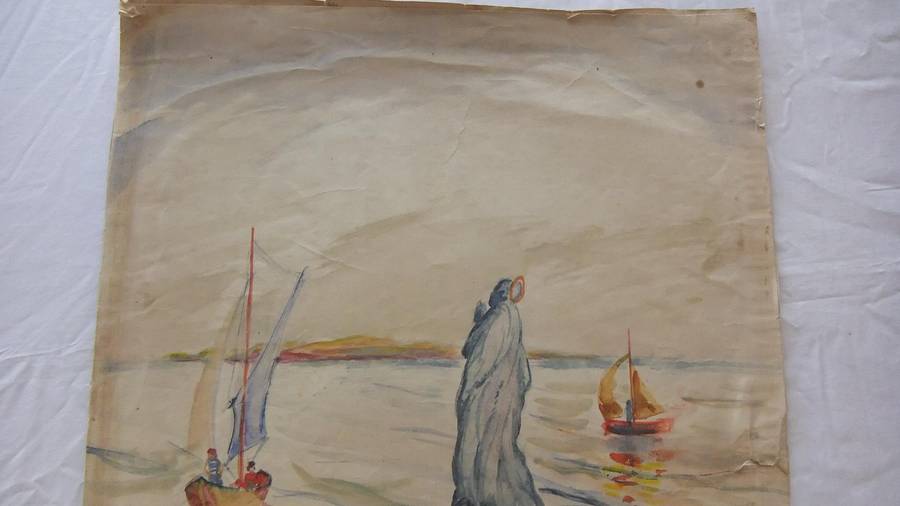 An original watercolour painting by international artist Hedwig Brecher Eibuschitz