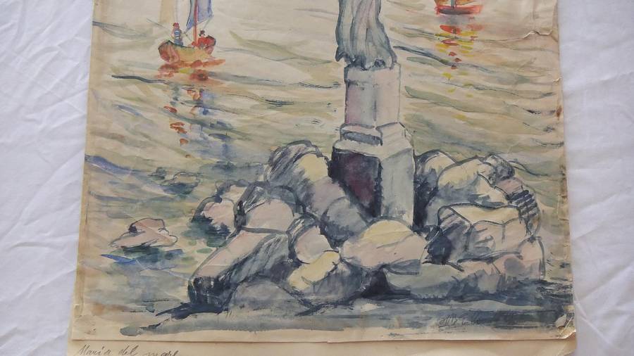 An original watercolour painting by international artist Hedwig Brecher Eibuschitz