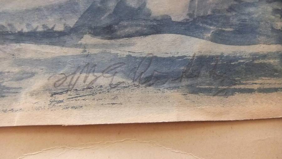 An original watercolour painting by international artist Hedwig Brecher Eibuschitz
