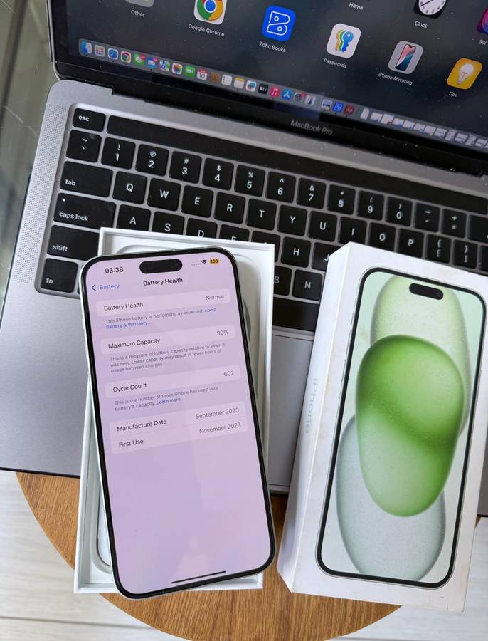 iPhone 15 Plus (128GB) Green * Excellent Pre-owned Condition * + Box & Extra accessories