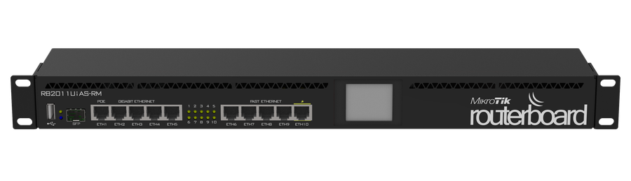 MikroTik RB2011UiAS-RM Routerboard 1U Rackmount with 5xLAN 5xGbit LAN 1xSFP