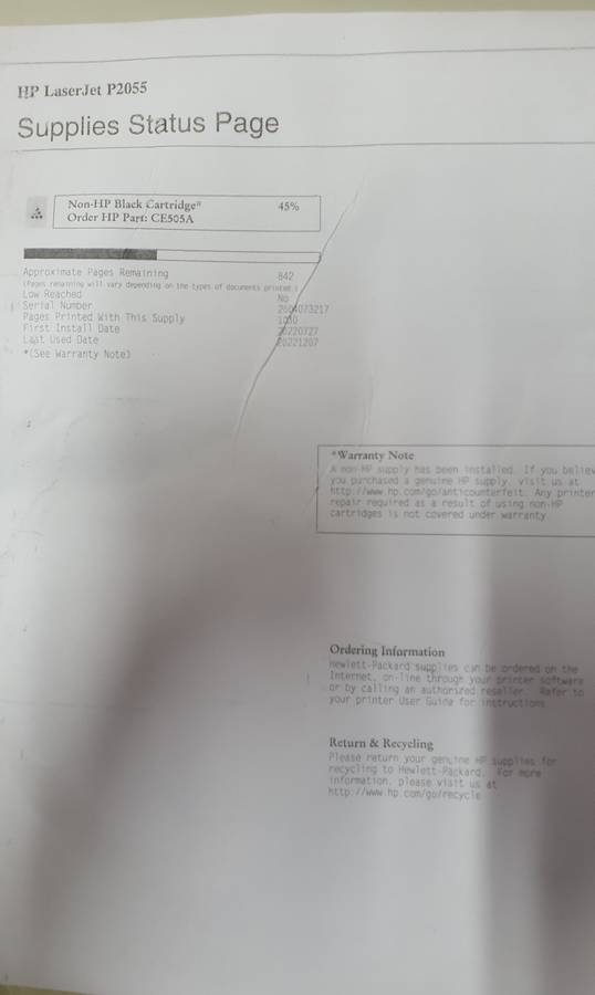 HP LASERJET P2055 PRINTER SERIES