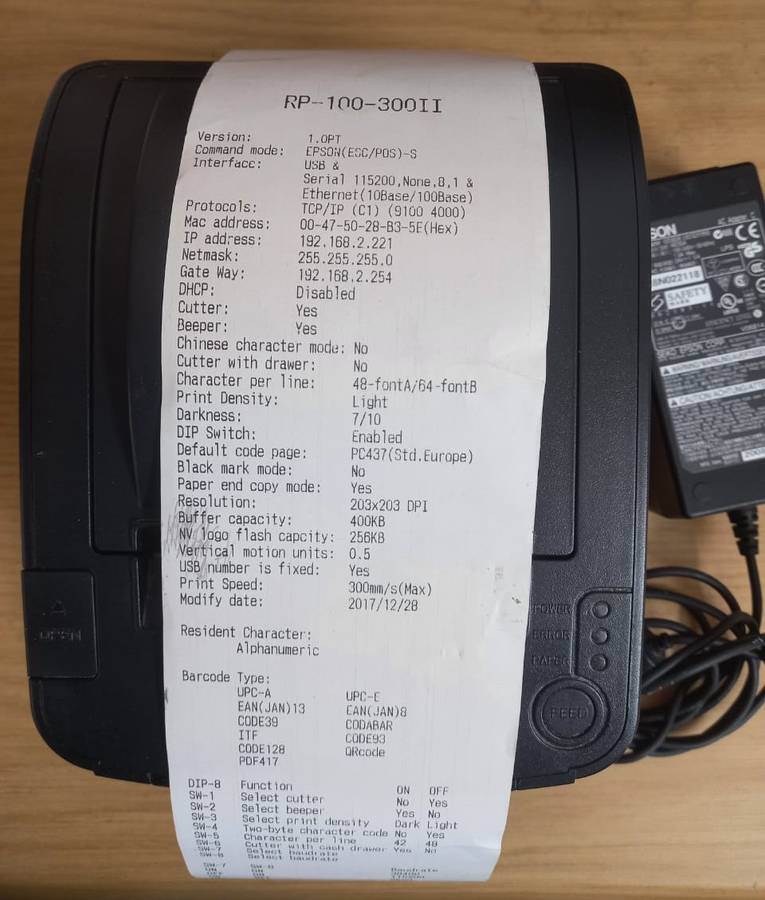 Partner RP100 Point of Sale Thermal Slip Printer