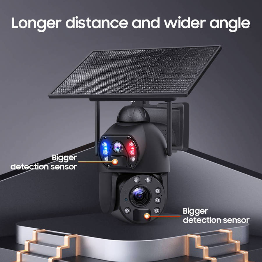 4G Solar Dual Lens PTZ Camera 20X Zoom