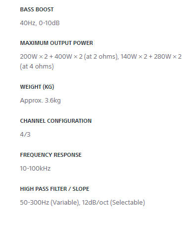 !! SONY XPLOD 1200W, 4 CHANNEL AMPLIFIER !!