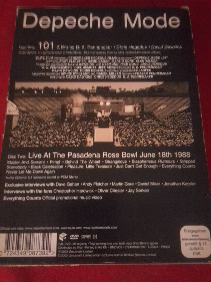 Rare 2003 Depeche Mode 101 DVD Boxset