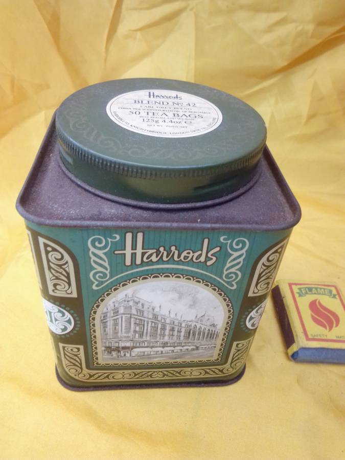 Vintage Harrods Blend No 42 Tin Tea Caddy