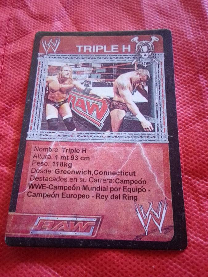 WWE RAW 'TRIPLE H' TRADING CARD