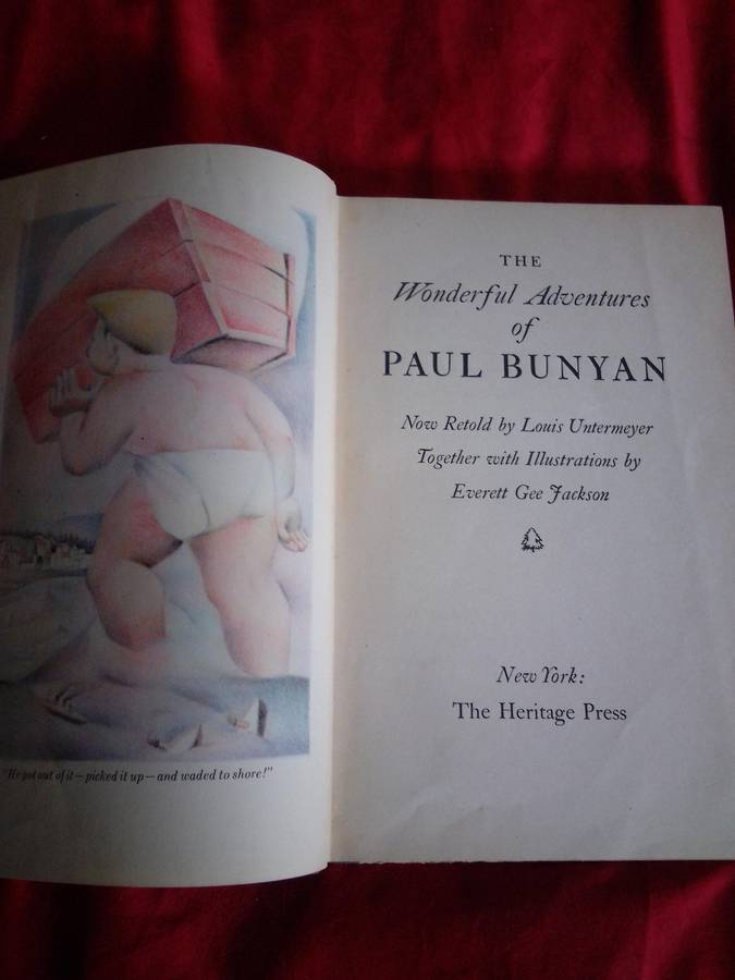 The Wonderful Adventures of Paul Bunyan 1945 Illustrated Hardcover