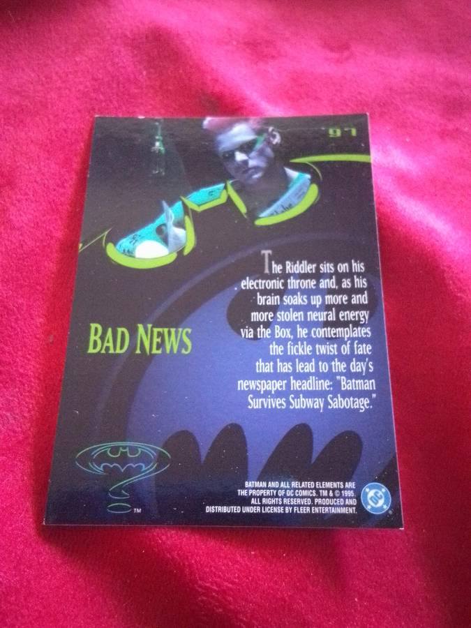 95 Fleer Ultra #97 Batman Trading Card