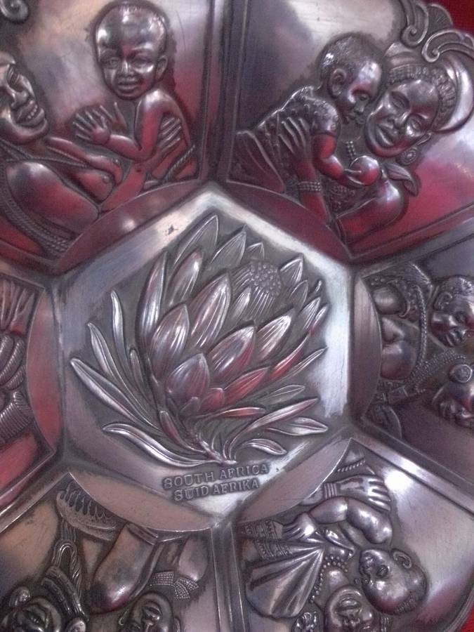 Retro South African Ethnic Themed Souvenir Sweet / Fruit Bowl
