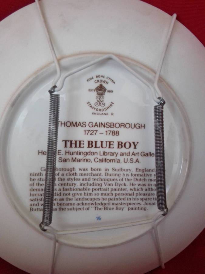 Crown Staffordshire 'The Blue Boy' Collectors Plate