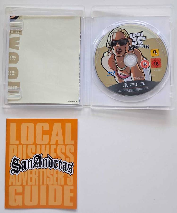 Grand Theft Auto: San Andreas for PS3 Complete Game + Map and Manual- Great Condition!