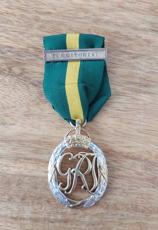 - Efficiency Medal George VI with Territorial Clasp and Original Ribbon -