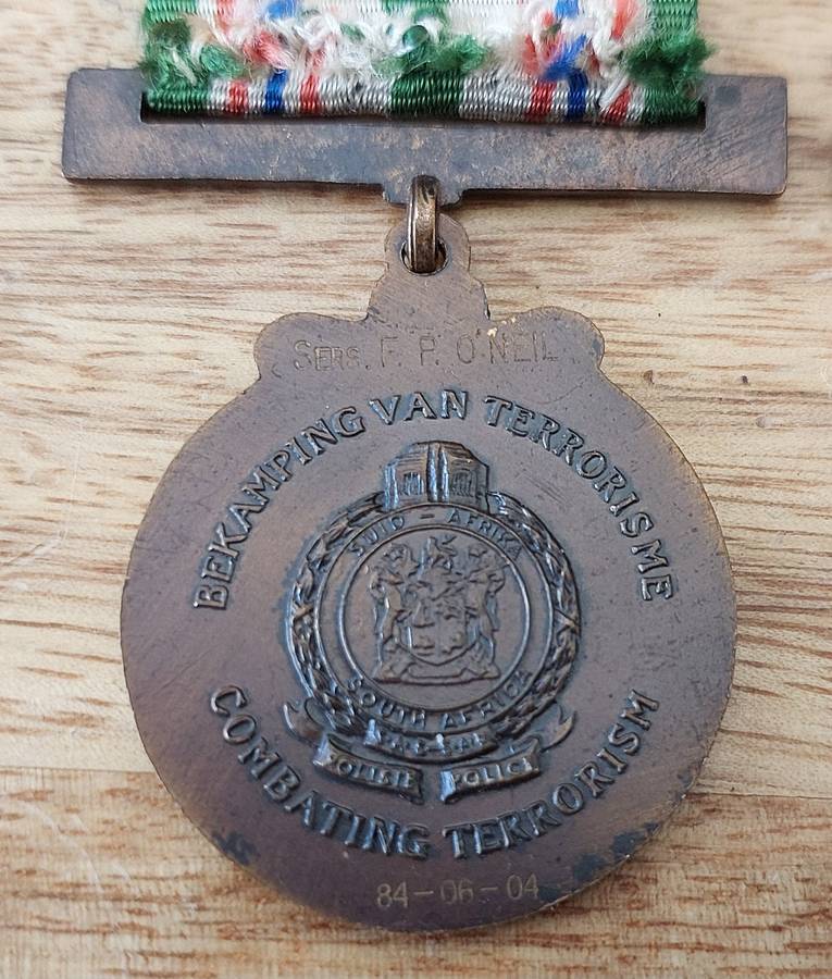 #SA Railway Police Medal Pair to SERS. F.P. O'Niel #
