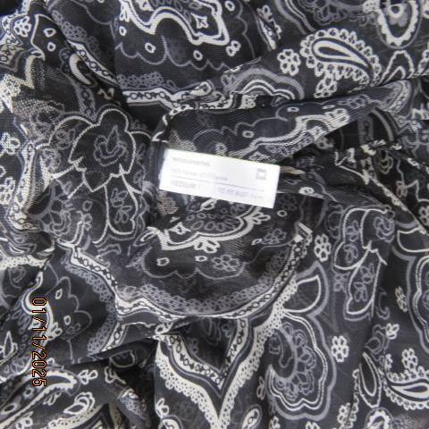 WOOLWORTHS black-white baroque printed sheer stretch slip over dress. Size 38-44