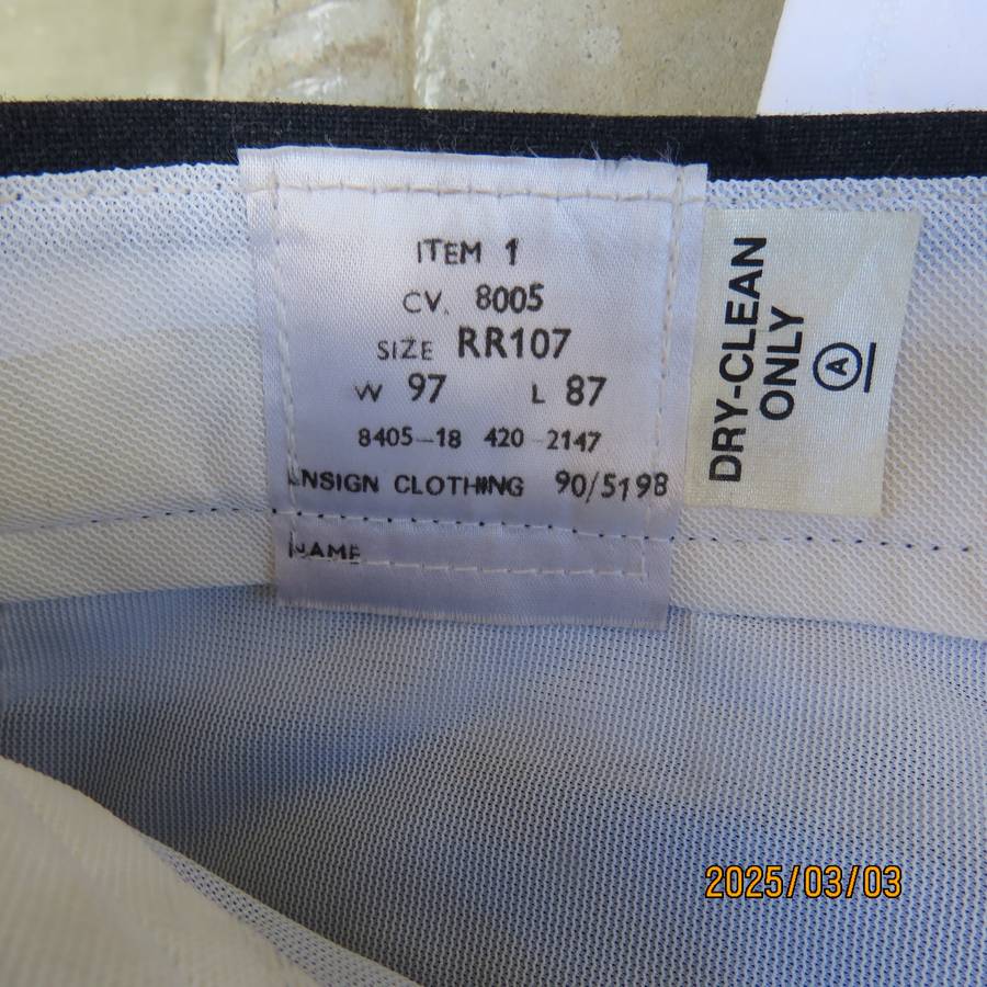 As new dark blue straight legged dress pants size 38 by ENSIGN Clothing. Side pockets. 1 at back.