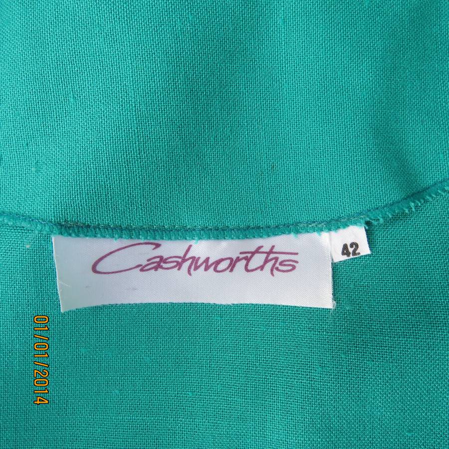 CASHWORTHS sleeveless double breast jacket in jade green size 42. As new