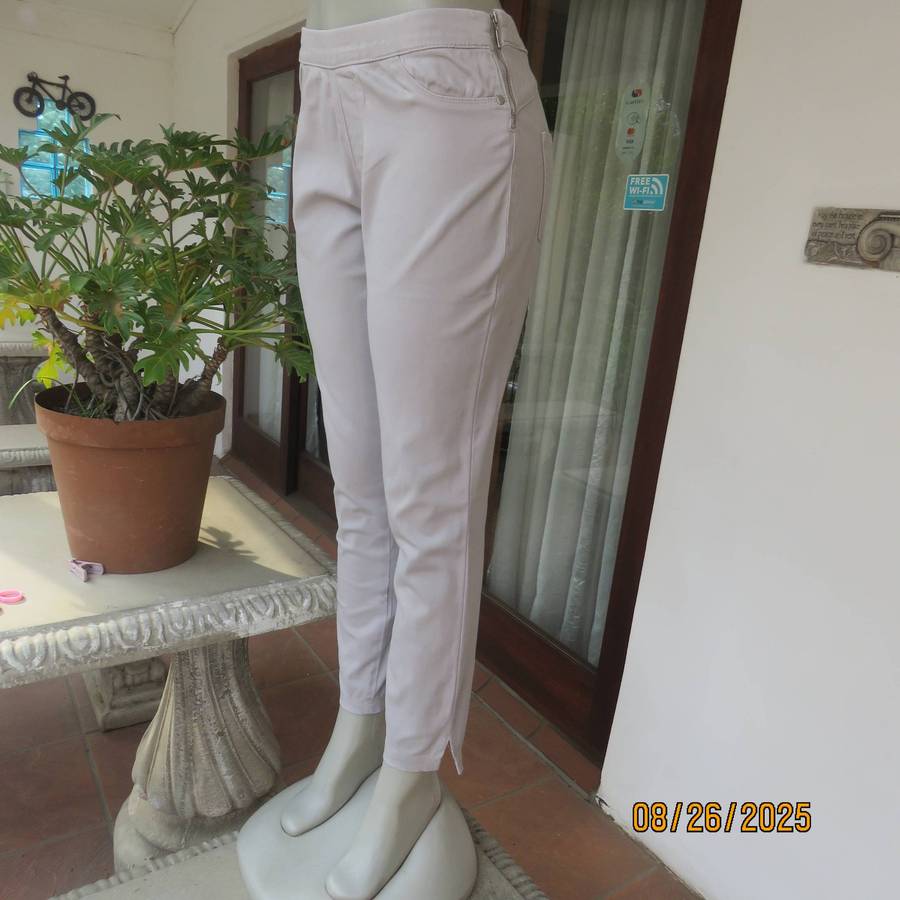 DAVID Jones silver grey skinny pants size 34. Elasticated waist. Short side zip