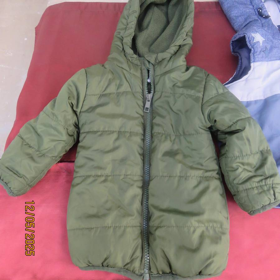 Lot of 3 winter jackets for your 6 to 12 months old baby boy. All as new.
