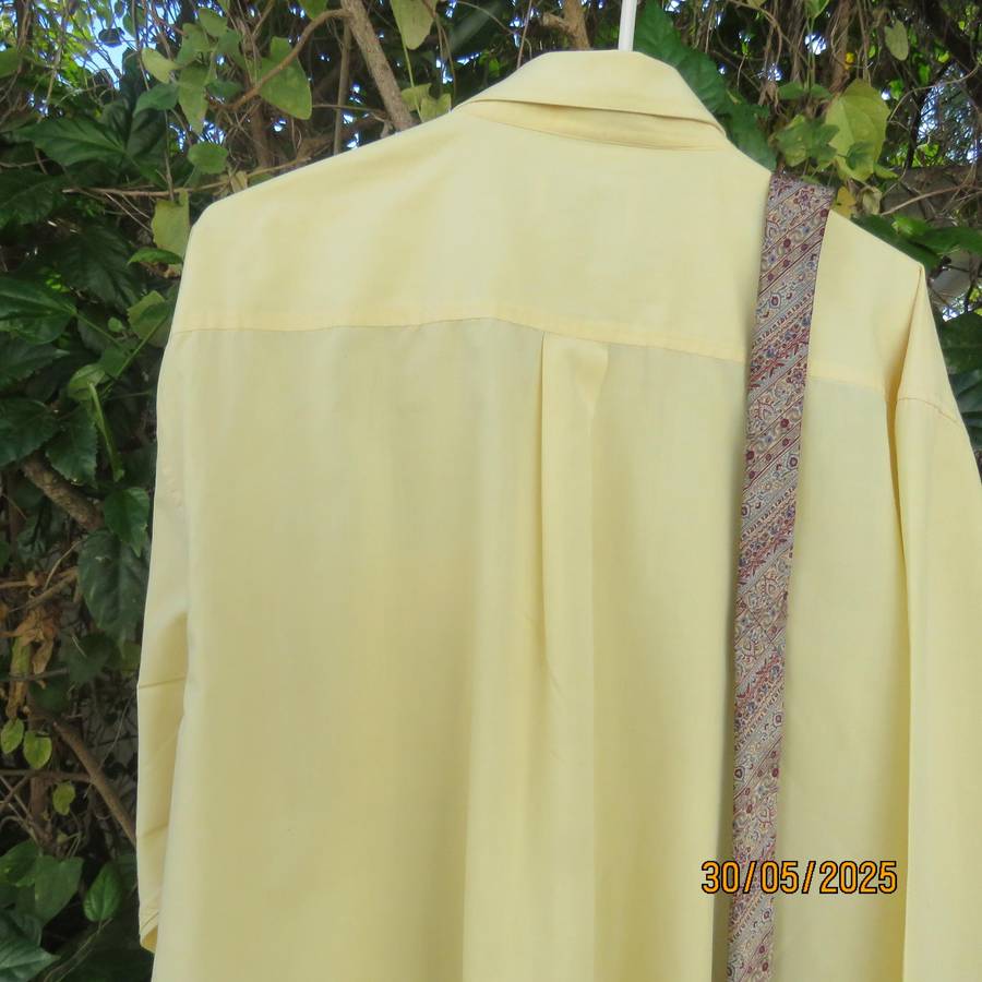 laguna yellow long sleeve men's polycotton shirt.
