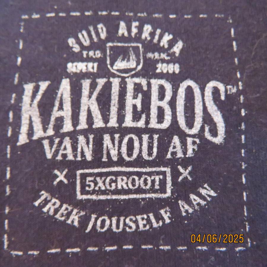 KAKIEBOS men's T shirt 100% cotton. Size 5XL.