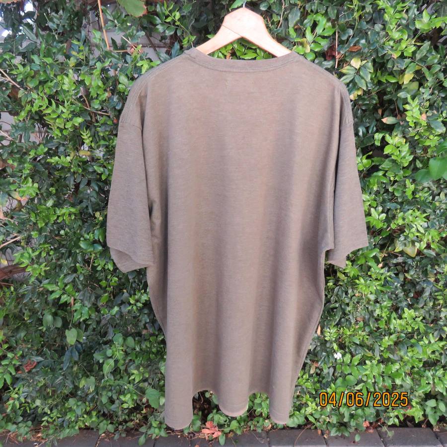 JEEP olive green-cream mottled short sleeve T shirt size 3XL
