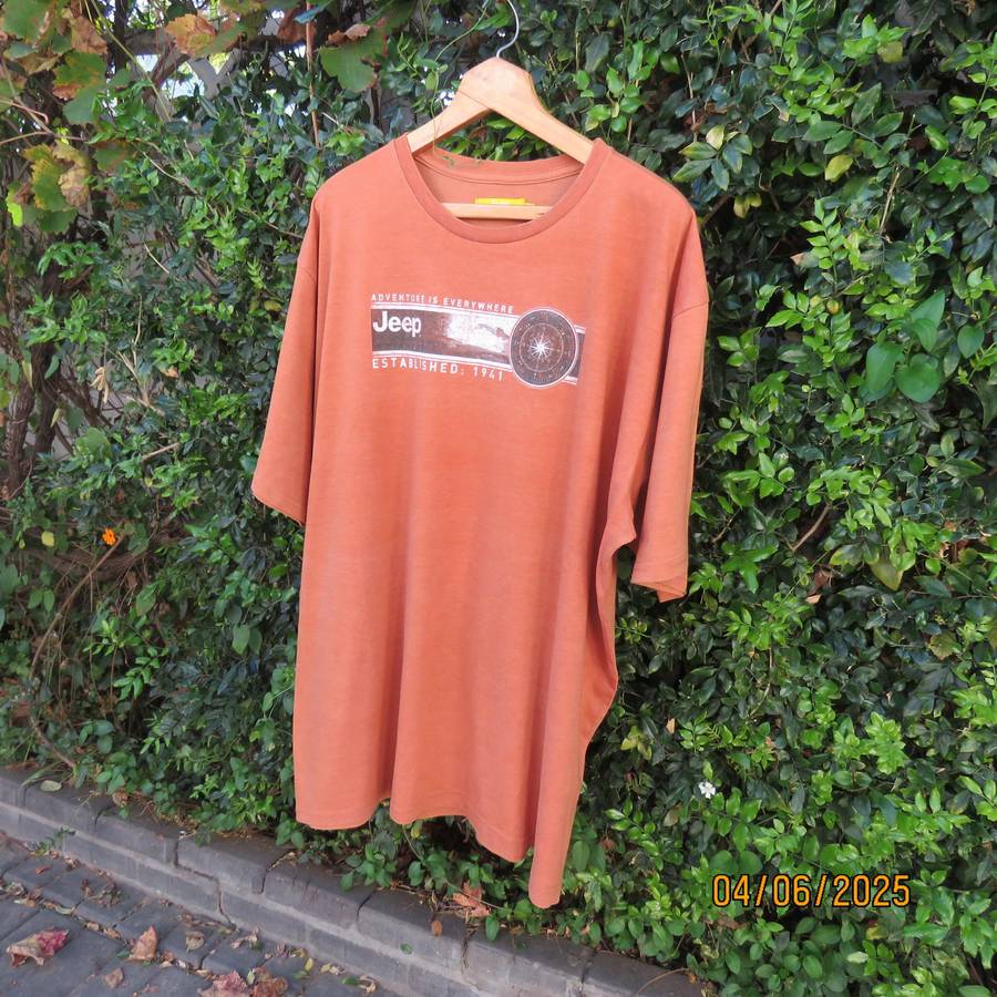JEEP short sleeve windsor tan colour short sleeve T shirt in polycotton.