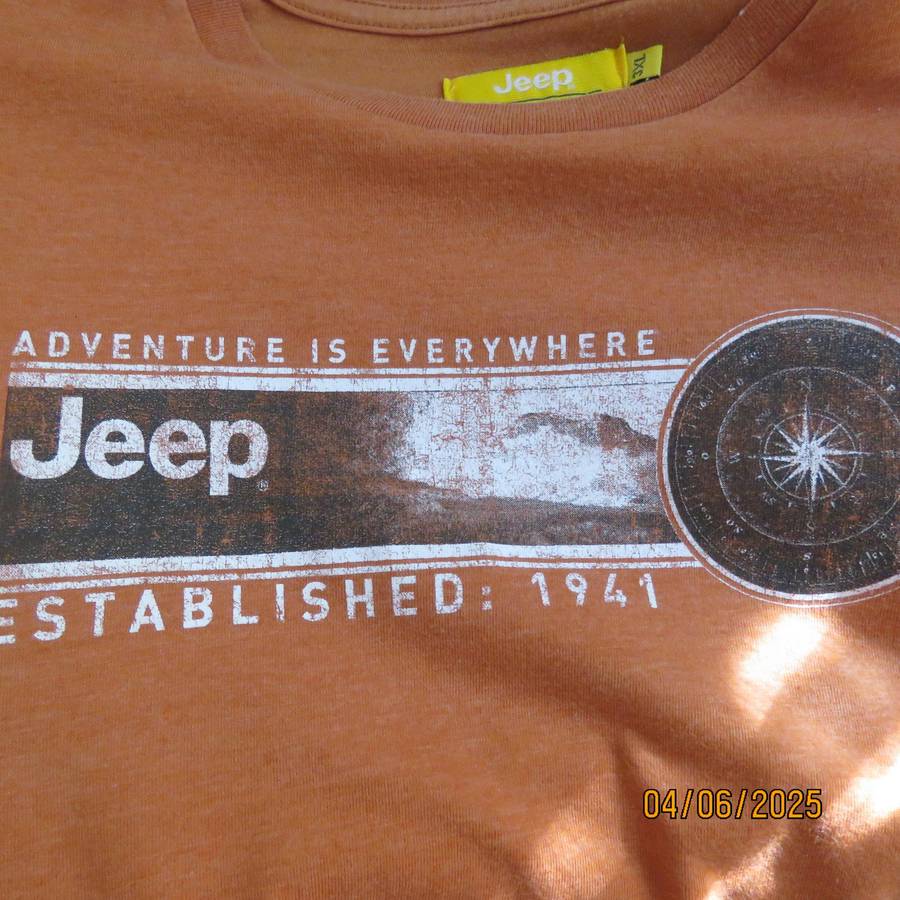 JEEP short sleeve windsor tan colour short sleeve T shirt in polycotton.