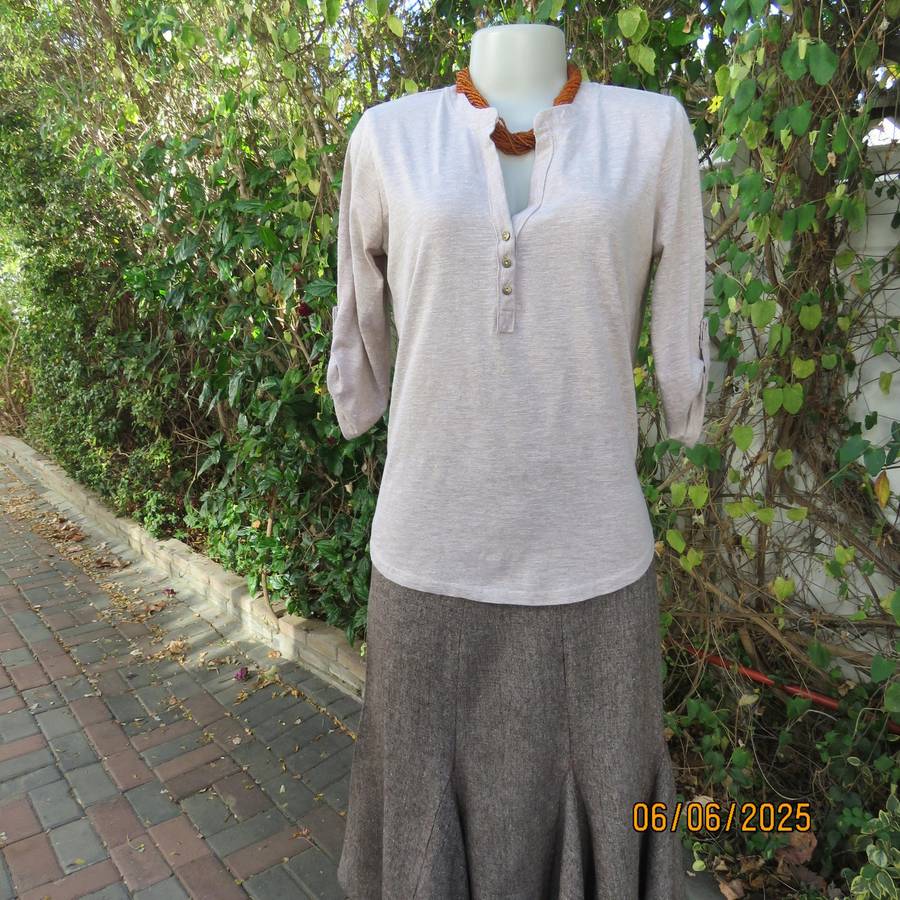 OR stretch polycotton slip over ecru-cream mottled top size 36-12. As new