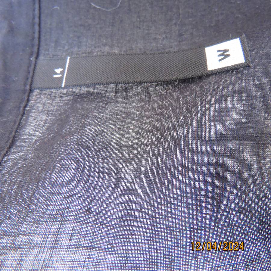 Fabulous black 100% cotton slip over top size 38 by WOOLWORTHS. Laced yoke.Double drawstring.As new