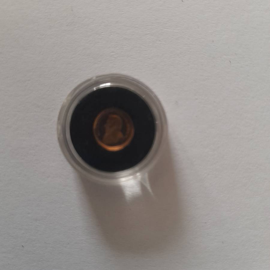 The 2018 South African 1 Rand 1/50oz Solid Gold Krugerrand coin in a capsule