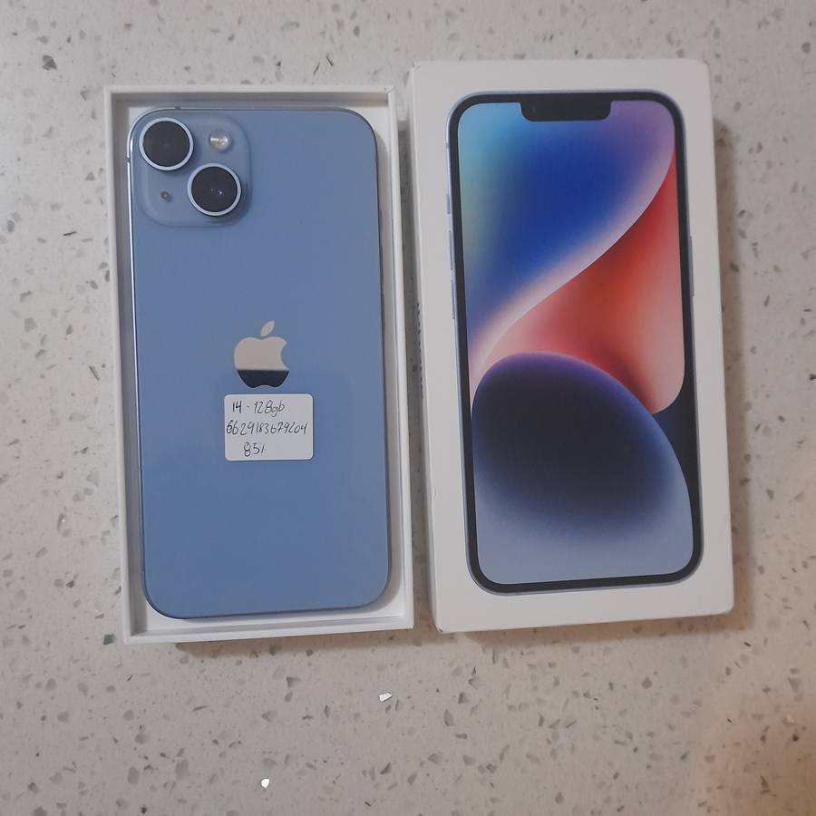 Apple I phone 14 blue 128gb great condition