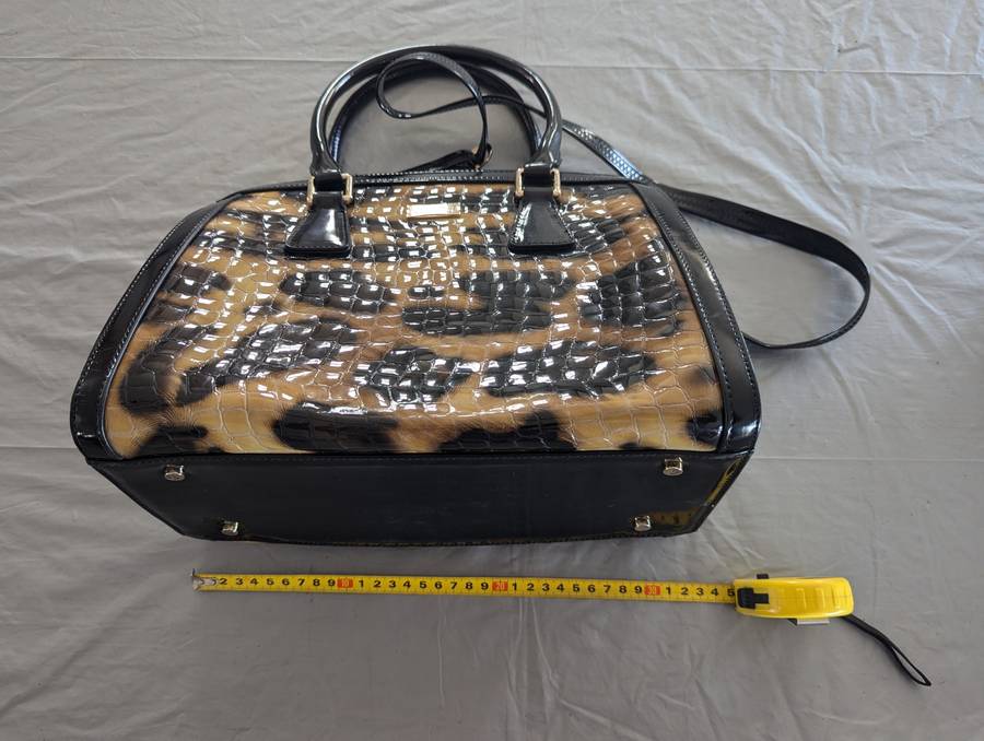 Serenade Beverly Hills Collection Lynx Croc Leather Handbag - AUTHENTIC