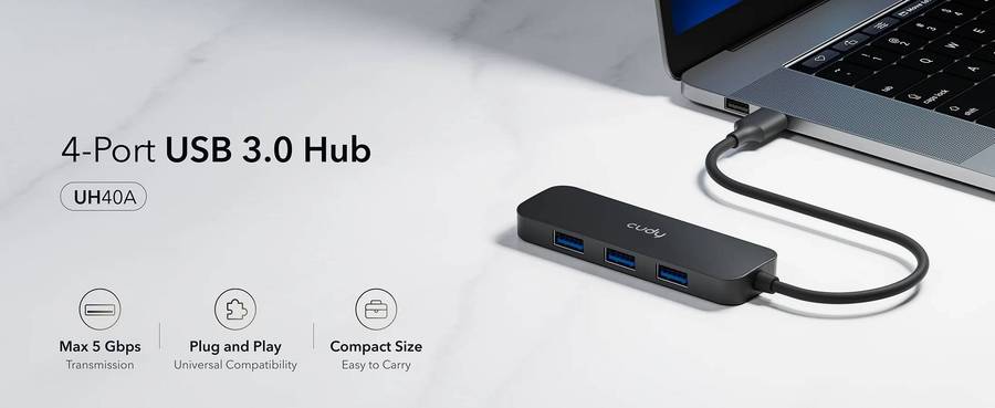 Cudy 4-Port USB-A 3.0 Hub | UH40A