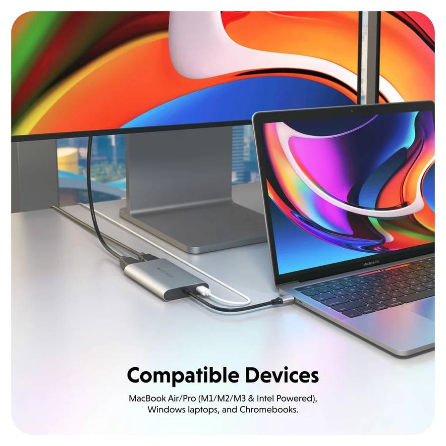 HyperDrive Dual 4K HDMI to USB-C Adapter (for MacBook M1, M2, and M3)