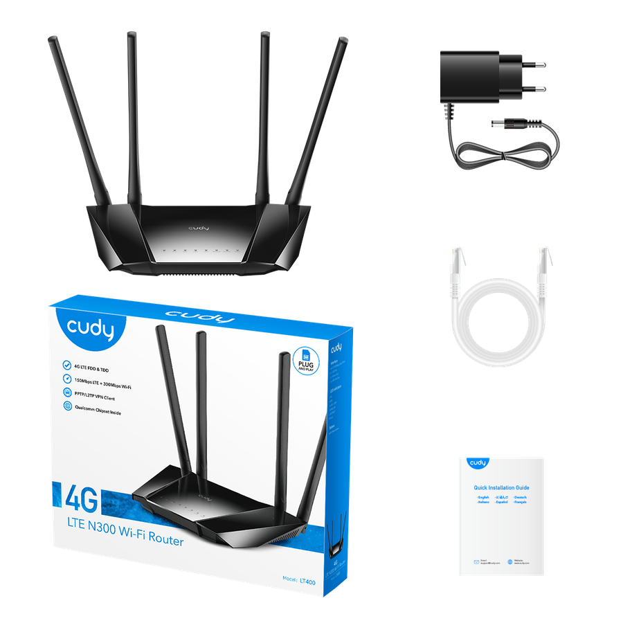Cudy 4G N300 Wi-Fi Router | LT400