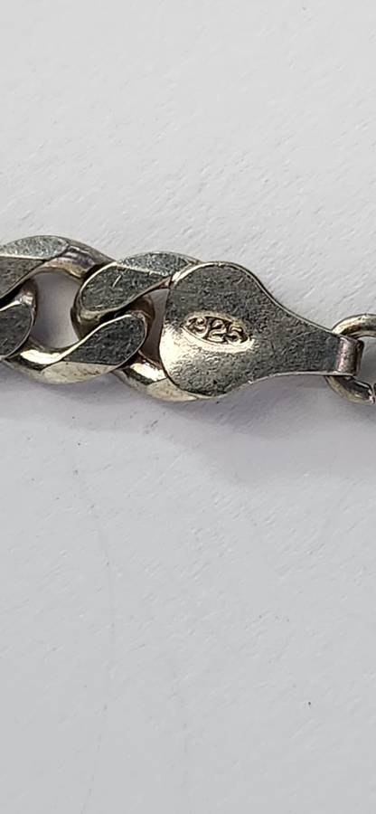 60cm x 6mm Sterling Silver Curb Chain necklace 25.3gram