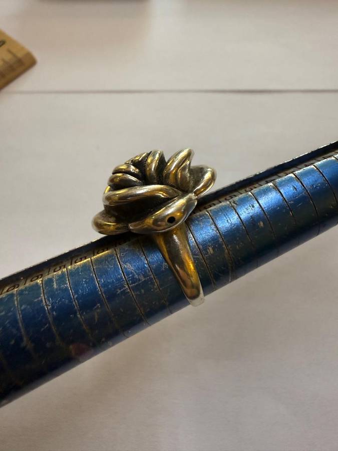 Sterling silver rose ring