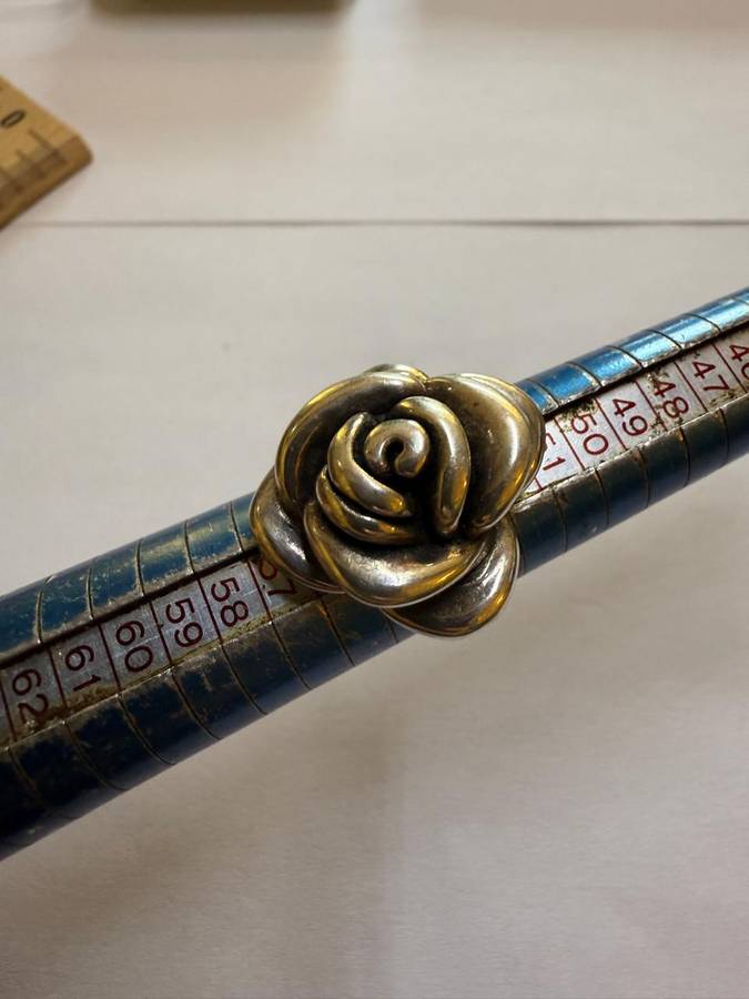 Sterling silver rose ring