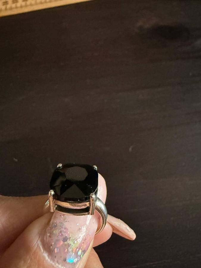 Sterling silver 8ct black onyx Ring