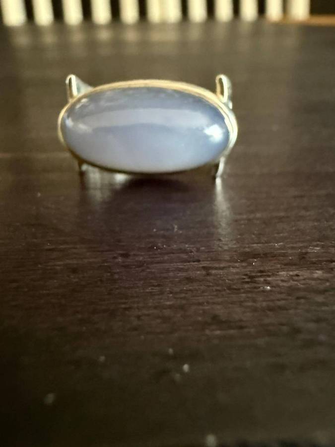 Sterling silver chalcedony ring