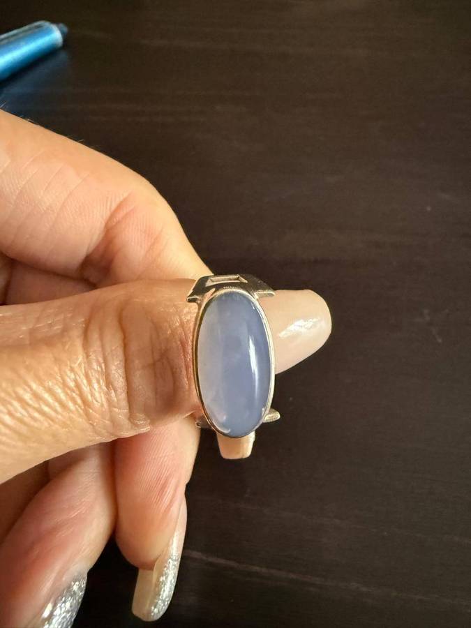 Sterling silver chalcedony ring