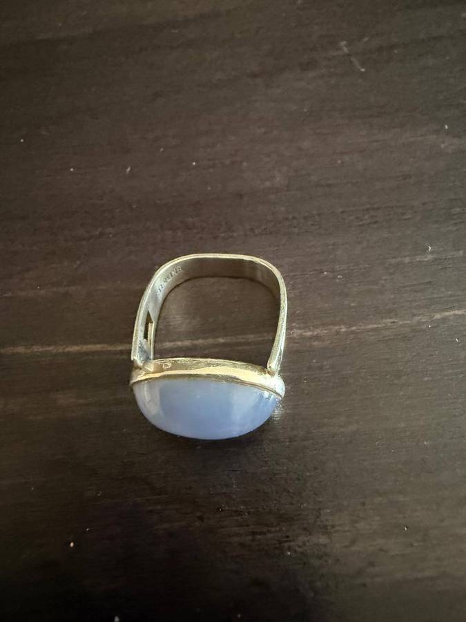 Sterling silver chalcedony ring