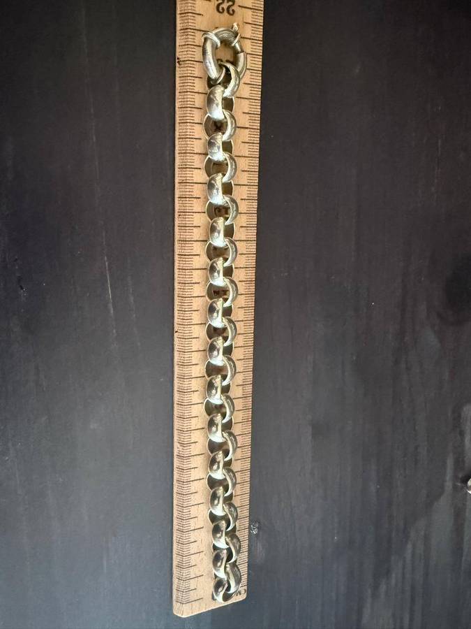 Sterling silver heavy rolo bracelet 37.1g