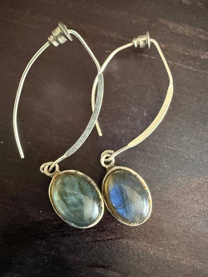 Sterling silver labradorite earrings