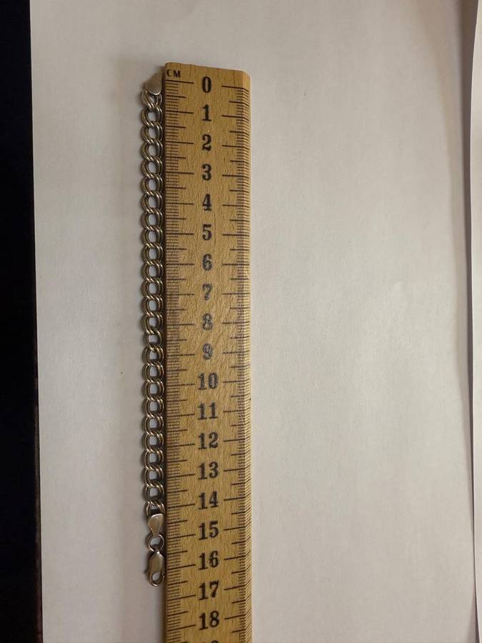 Sterling silver double link bracelet